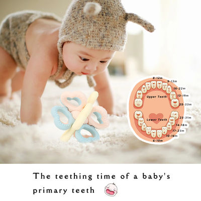 PAISEN BSCI Rattle Baby Teether Ball Toy BPA Free Silicone Soft Ball Facile à tenir Pour les bébés âgés de 6 mois +