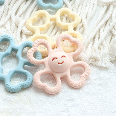 PAISEN BSCI Rattle Baby Teether Ball Toy BPA Free Silicone Soft Ball Facile à tenir Pour les bébés âgés de 6 mois +