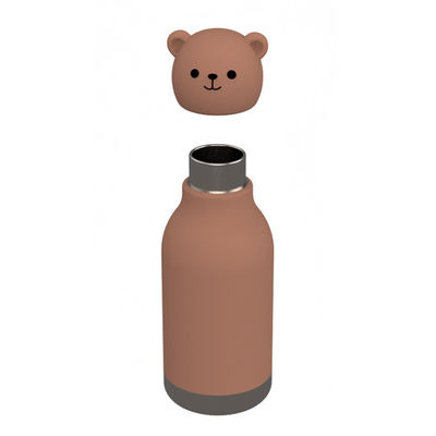 Design d'ours original personnalisé de qualité alimentaire Silicone 304 en acier inoxydable Enfants de retour à l'école anniversaire tasses d'eau pour enfants tasse d'entraînement
