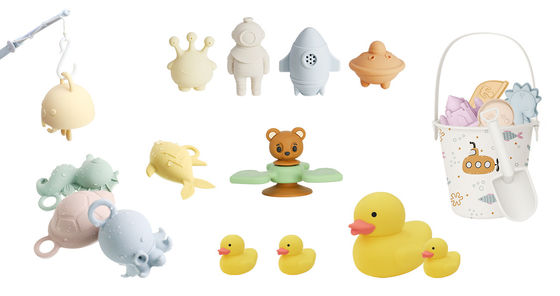 Personnalisé Populaire Silicone Océan Animal Poulpe Poisson Tortue Cheval de mer Enfants Jeux de bain pour bébés Ensemble cadeau Spray d'eau Squishy