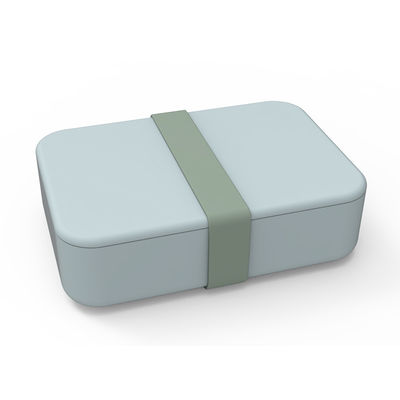 Logo personnalisé Portable de qualité alimentaire Silicone récipient alimentaire rectangulaire Bento Box avec couvercle 3 grille