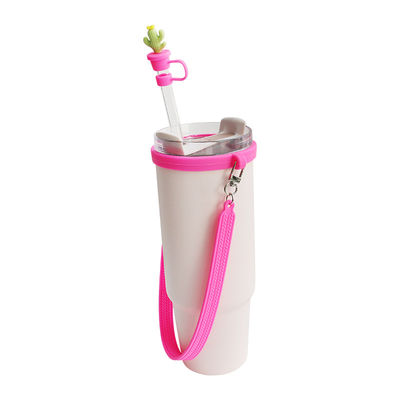 30oz 40oz Tumbler avec poignée anti- rayures manche de tasse en silicone et anti-glissement bouteille d'eau poignée courroie