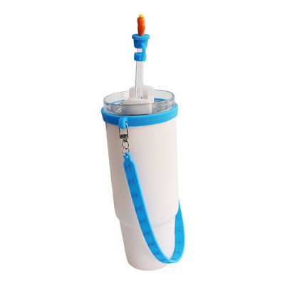 30oz 40oz Tumbler avec poignée anti- rayures manche de tasse en silicone et anti-glissement bouteille d'eau poignée courroie