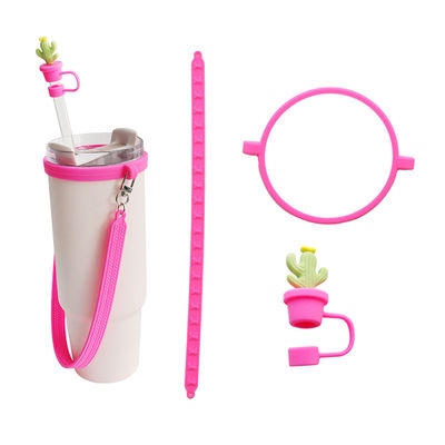 30oz 40oz Tumbler avec poignée anti- rayures manche de tasse en silicone et anti-glissement bouteille d'eau poignée courroie